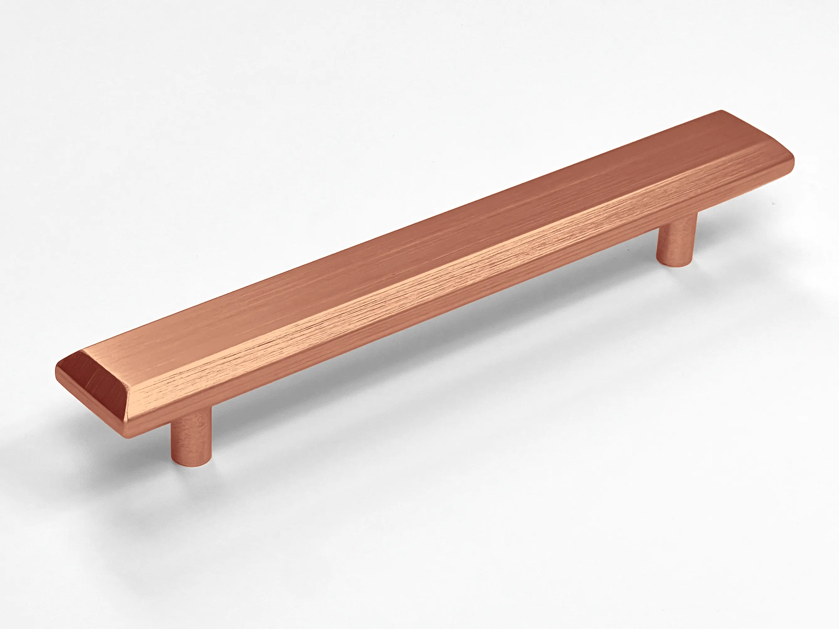 Uchwyt aluminiowy rose gold szczotkowany – widok ukośny